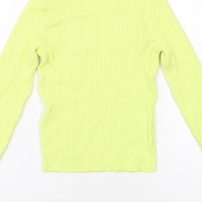 Womens UK Size S Bershka Yellow Pullover Jumper