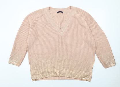 Womens UK Size 20 Marks and Spencer Orange Pullover Jumper
