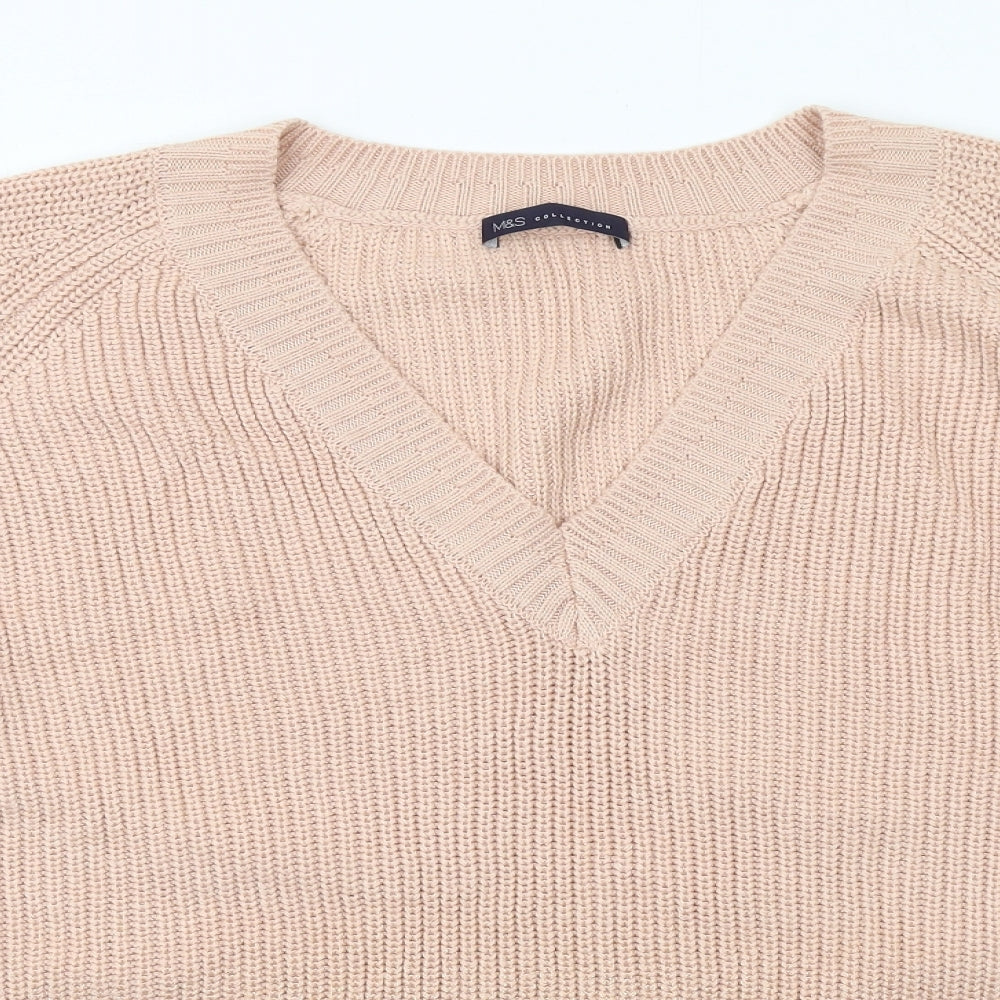 Womens UK Size 20 Marks and Spencer Orange Pullover Jumper