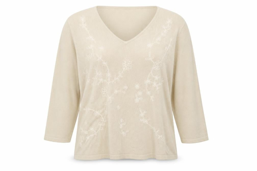 Womens UK Size 16 BHS Beige Pullover Jumper