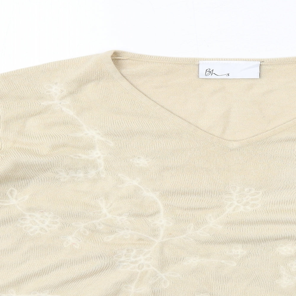 Womens UK Size 16 BHS Beige Pullover Jumper