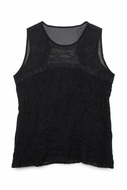 H&M Womens Black Polyester Basic Tank Size L Round Neck