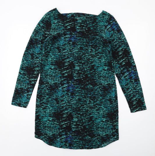 Gap Womens Green Geometric Polyester Mini Size XS Round Neck Pullover