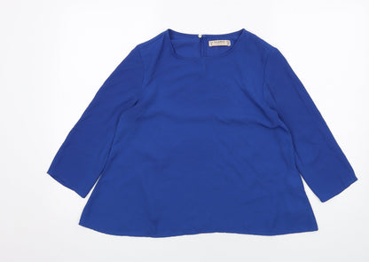 Womens UK Size S Pull&Bear Blue Basic Blouse