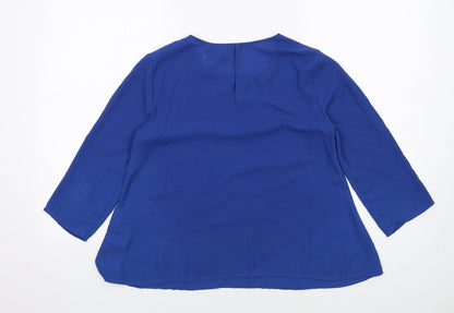 Womens UK Size S Pull&Bear Blue Basic Blouse