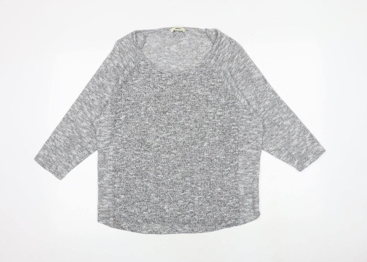 Womens UK Size L Oasis Grey Basic Blouse