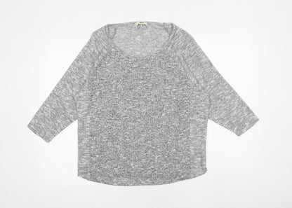 Womens UK Size L Oasis Grey Basic Blouse