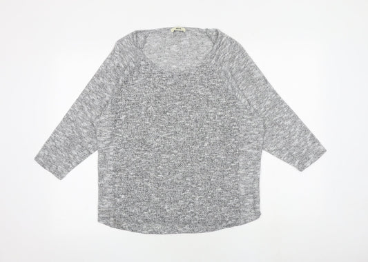 Womens UK Size L Oasis Grey Basic Blouse