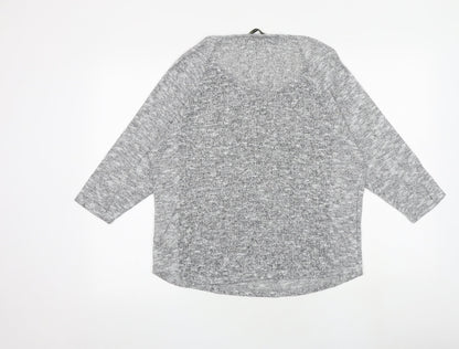 Womens UK Size L Oasis Grey Basic Blouse