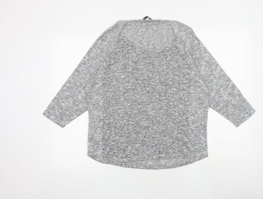 Womens UK Size L Oasis Grey Basic Blouse