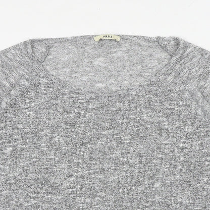 Womens UK Size L Oasis Grey Basic Blouse