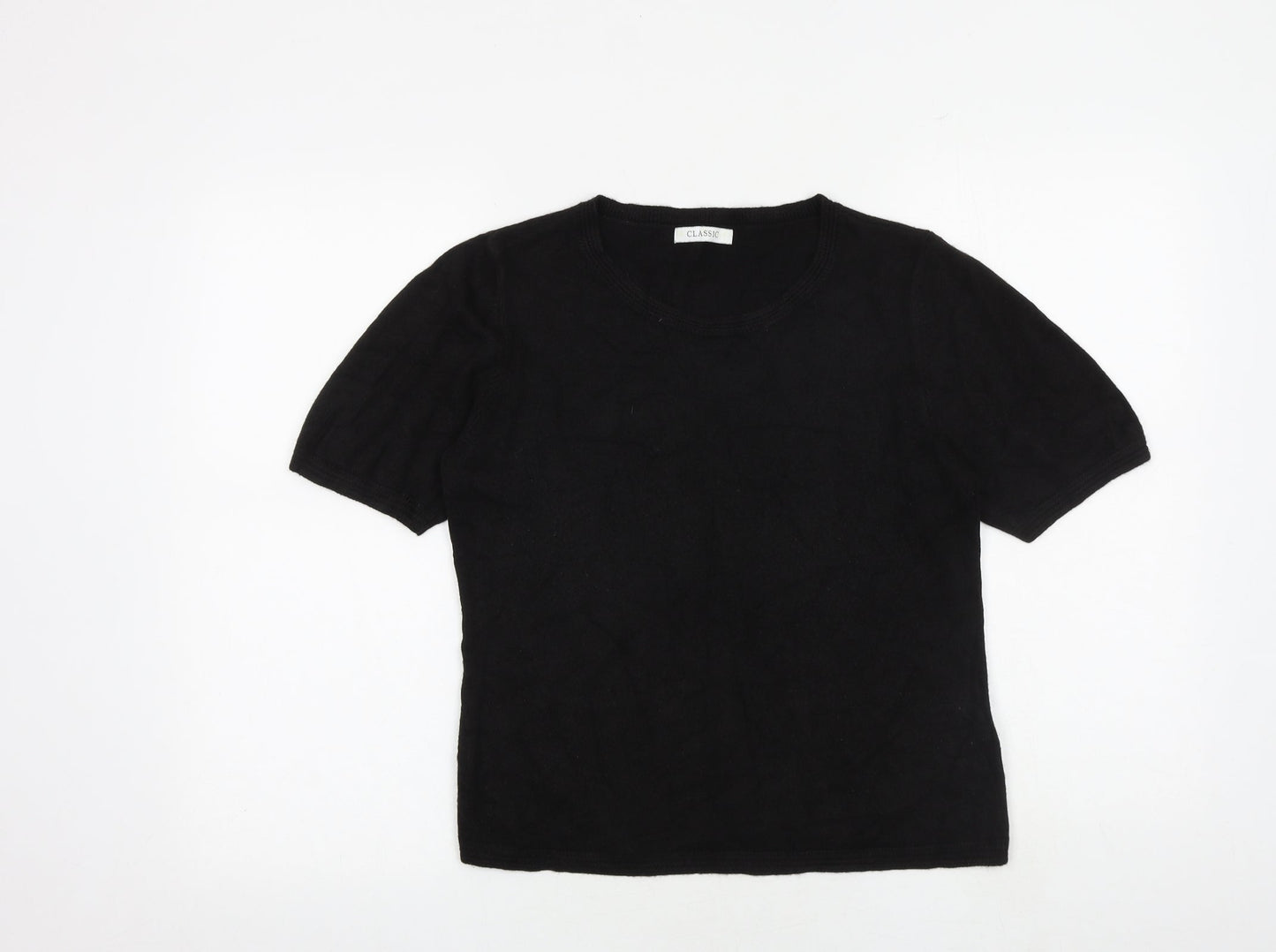 Womens UK Size 12 Classic Black Pullover Jumper