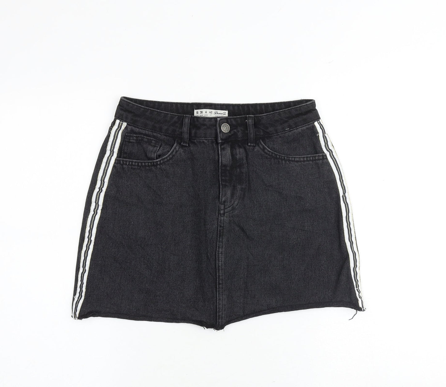 Womens UK Size 10 Denim & Co. Mini Denim Skirt