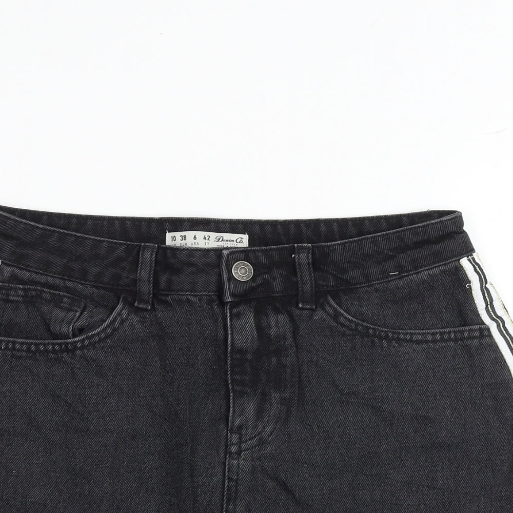 Womens UK Size 10 Denim & Co. Mini Denim Skirt