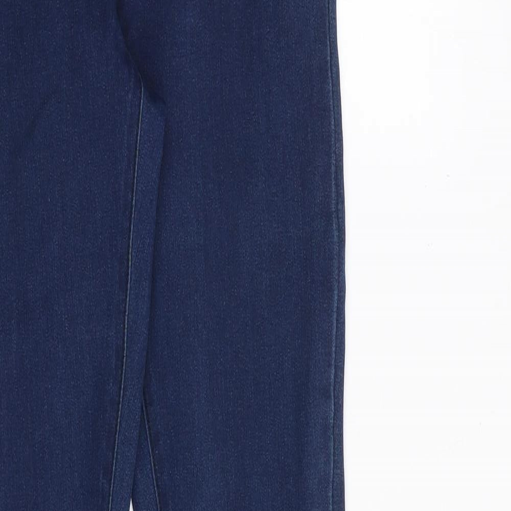 Denim & Co. Womens Blue Cotton Skinny Jeans Size 10 Slim Zip