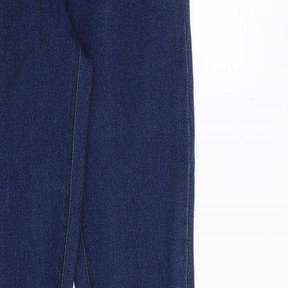 Denim & Co. Womens Blue Cotton Skinny Jeans Size 10 Slim Zip