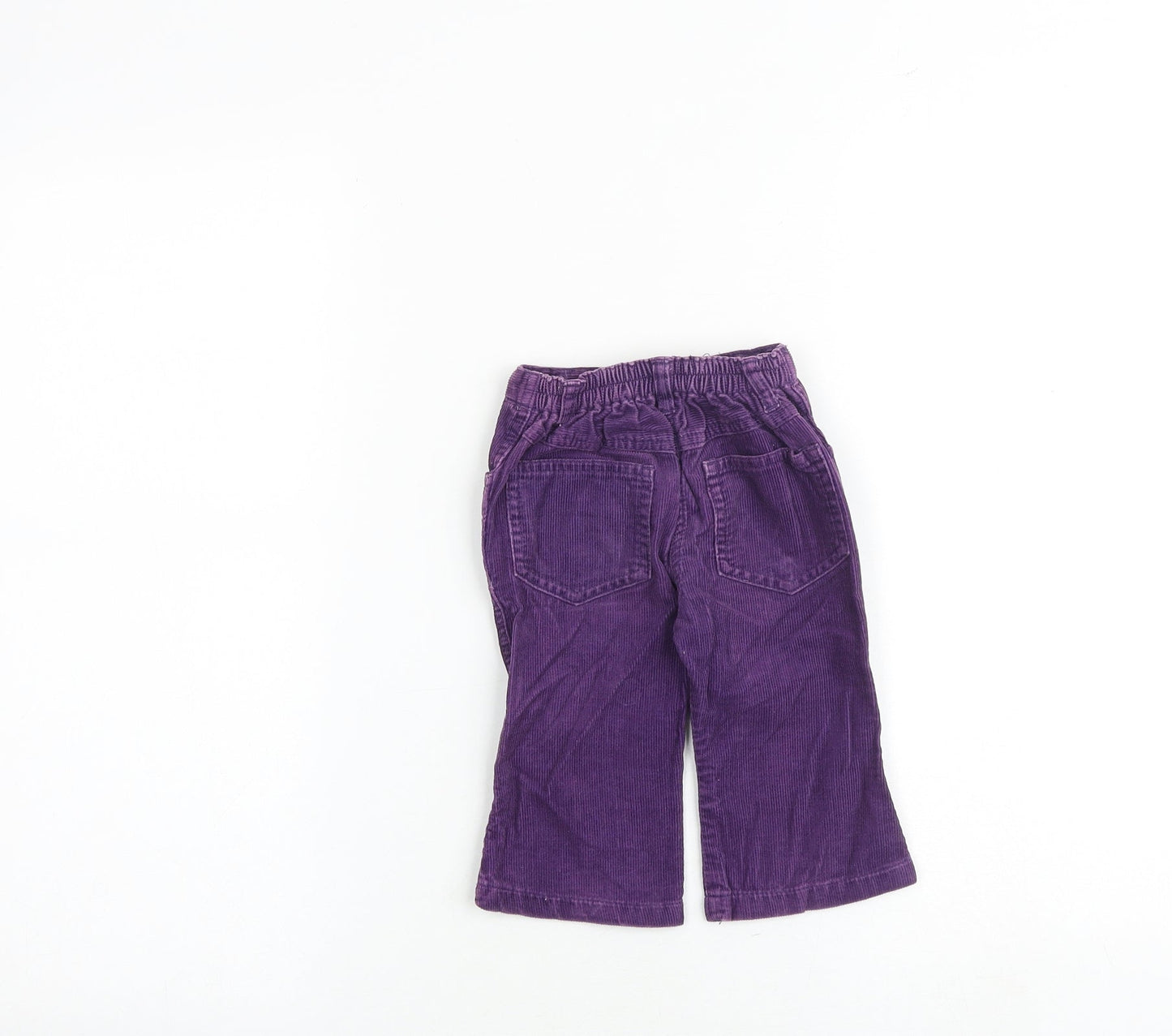 Mothercare Baby Purple 100% Cotton Capri Trousers Size 6-9 Months Zip - Floral Detail