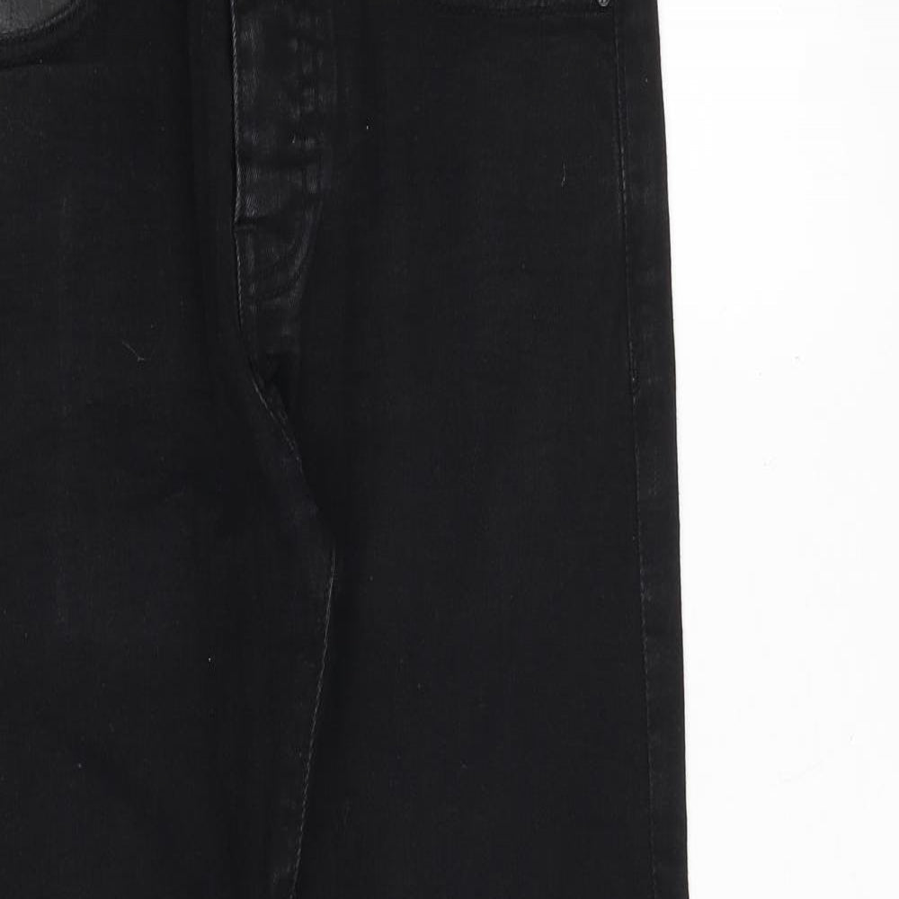 Denim & Co. Mens Black Cotton Skinny Jeans Size 30 in Slim Zip