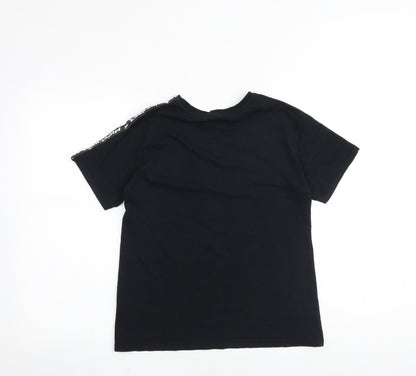Mojang Boys Black 100% Cotton Basic T-Shirt Size 13-14 Years Round Neck Pullover - Minecraft