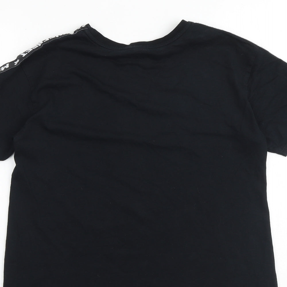 Mojang Boys Black 100% Cotton Basic T-Shirt Size 13-14 Years Round Neck Pullover - Minecraft