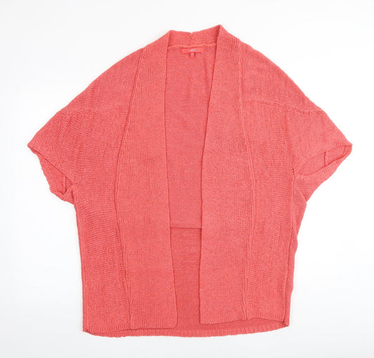 NEXT Womens Pink V-Neck Acrylic Shrug Jumper Size M