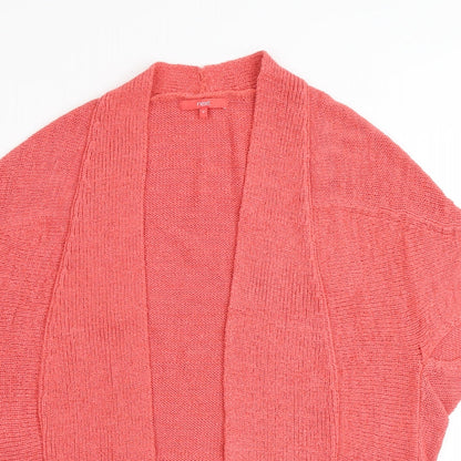 NEXT Womens Pink V-Neck Acrylic Shrug Jumper Size M