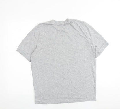 Wales Rugby Boys Grey 100% Cotton Basic T-Shirt Size S Round Neck Pullover