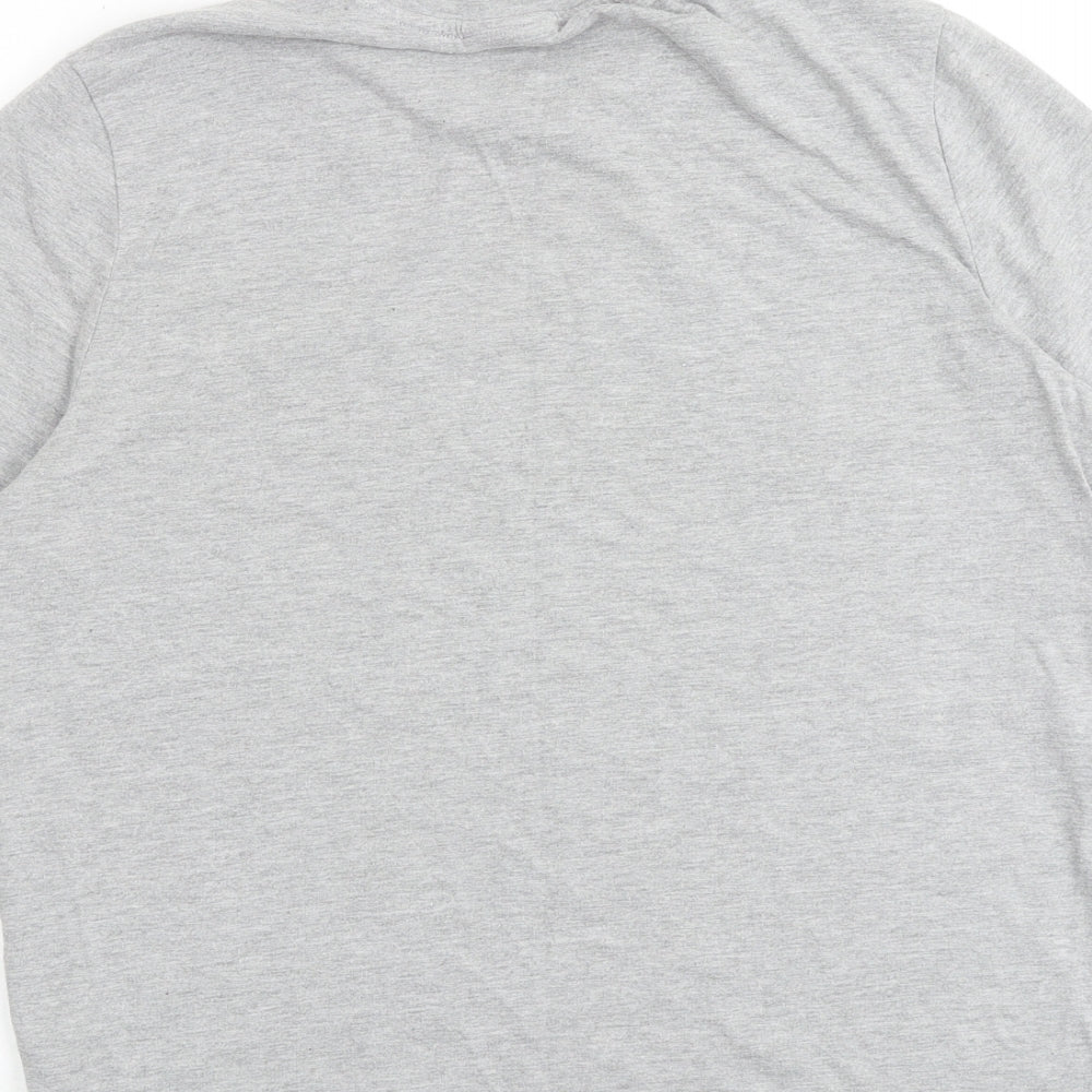 Wales Rugby Boys Grey 100% Cotton Basic T-Shirt Size S Round Neck Pullover
