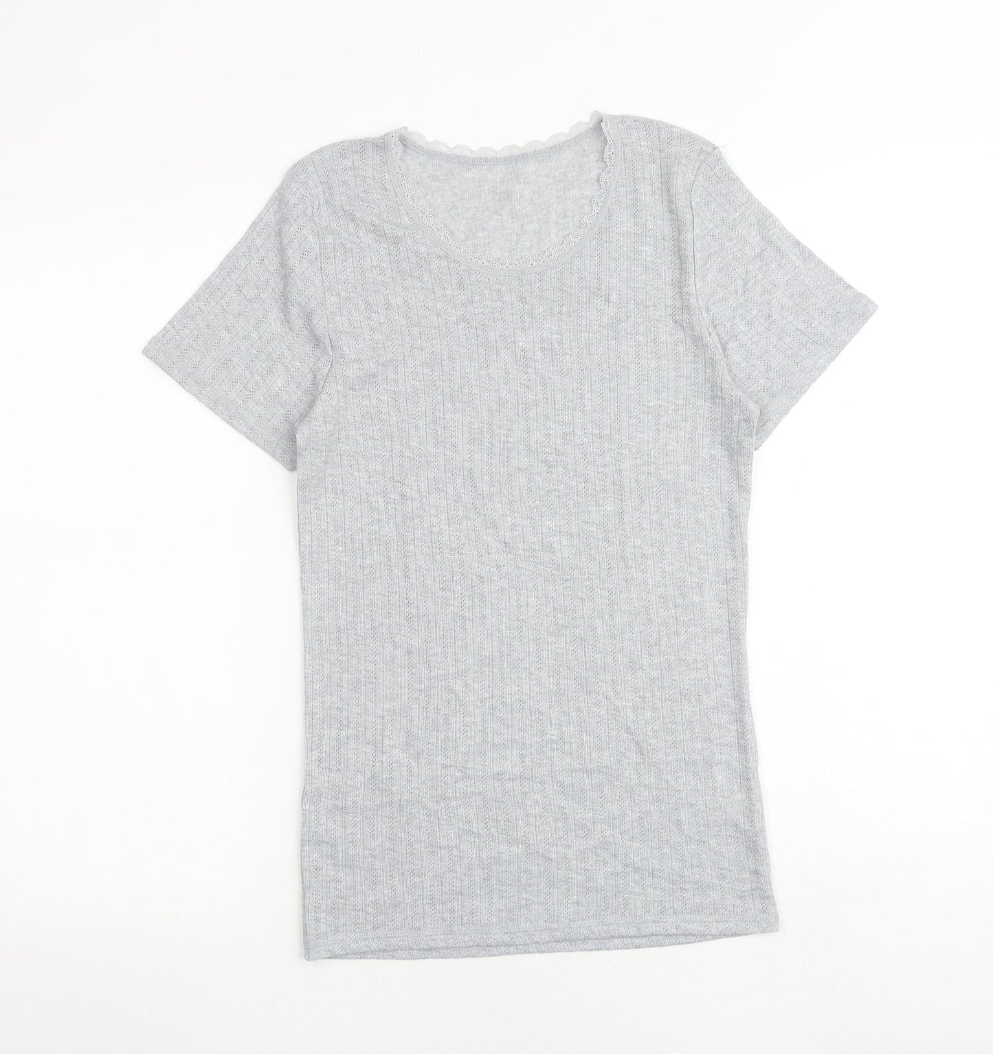 Womens UK Size 14 Marks and Spencer Grey Basic T-Shirt