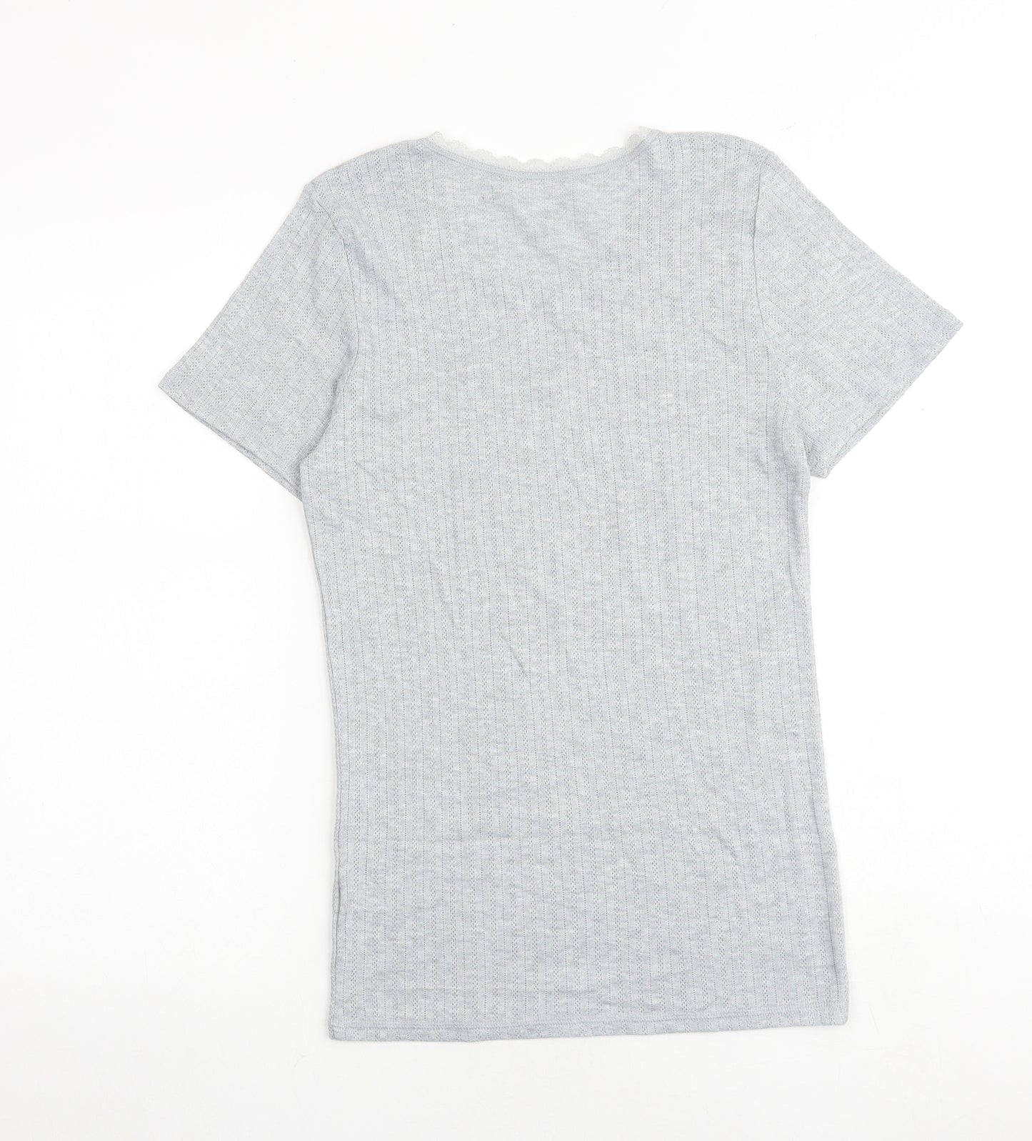 Womens UK Size 14 Marks and Spencer Grey Basic T-Shirt