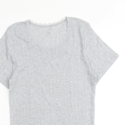 Womens UK Size 14 Marks and Spencer Grey Basic T-Shirt