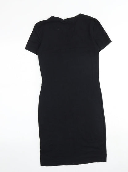 H&M Womens Blue Cotton T-Shirt Dress Size XS Round Neck Pullover