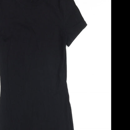 H&M Womens Blue Cotton T-Shirt Dress Size XS Round Neck Pullover