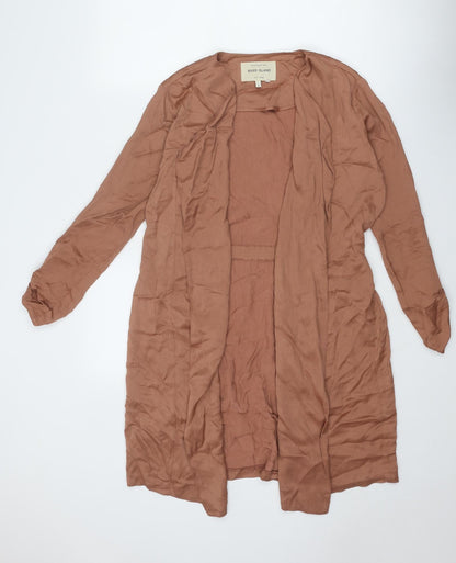 River Island Womens Brown Viscose Kimono Blouse Size 8 V-Neck