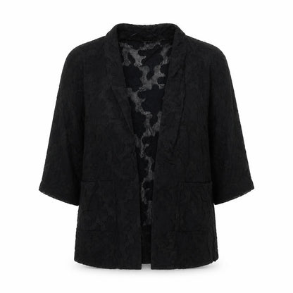 Womens UK Size 8 Topshop Black Kimono Blouse