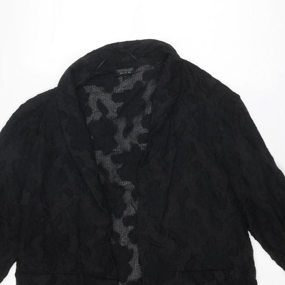 Womens UK Size 8 Topshop Black Kimono Blouse