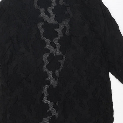 Womens UK Size 8 Topshop Black Kimono Blouse