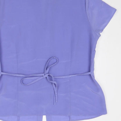 Womens UK Size 14 Bonmarché Purple Basic Button-Up