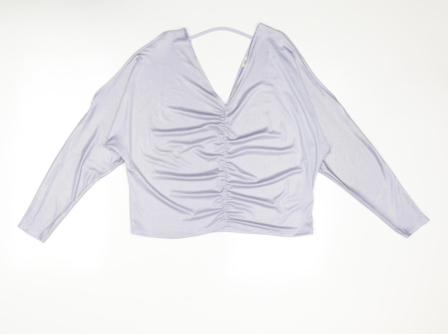 Womens UK Size 12 River Island Silver Basic Blouse