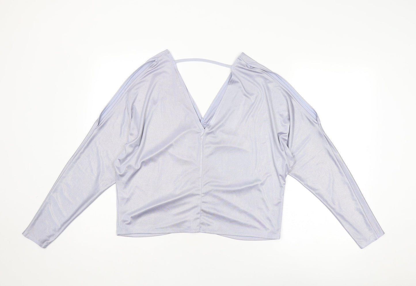 Womens UK Size 12 River Island Silver Basic Blouse