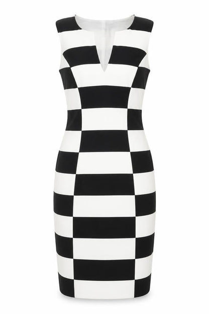 Coast Womens Black Colourblock Polyester Bodycon Size 6 V-Neck Zip