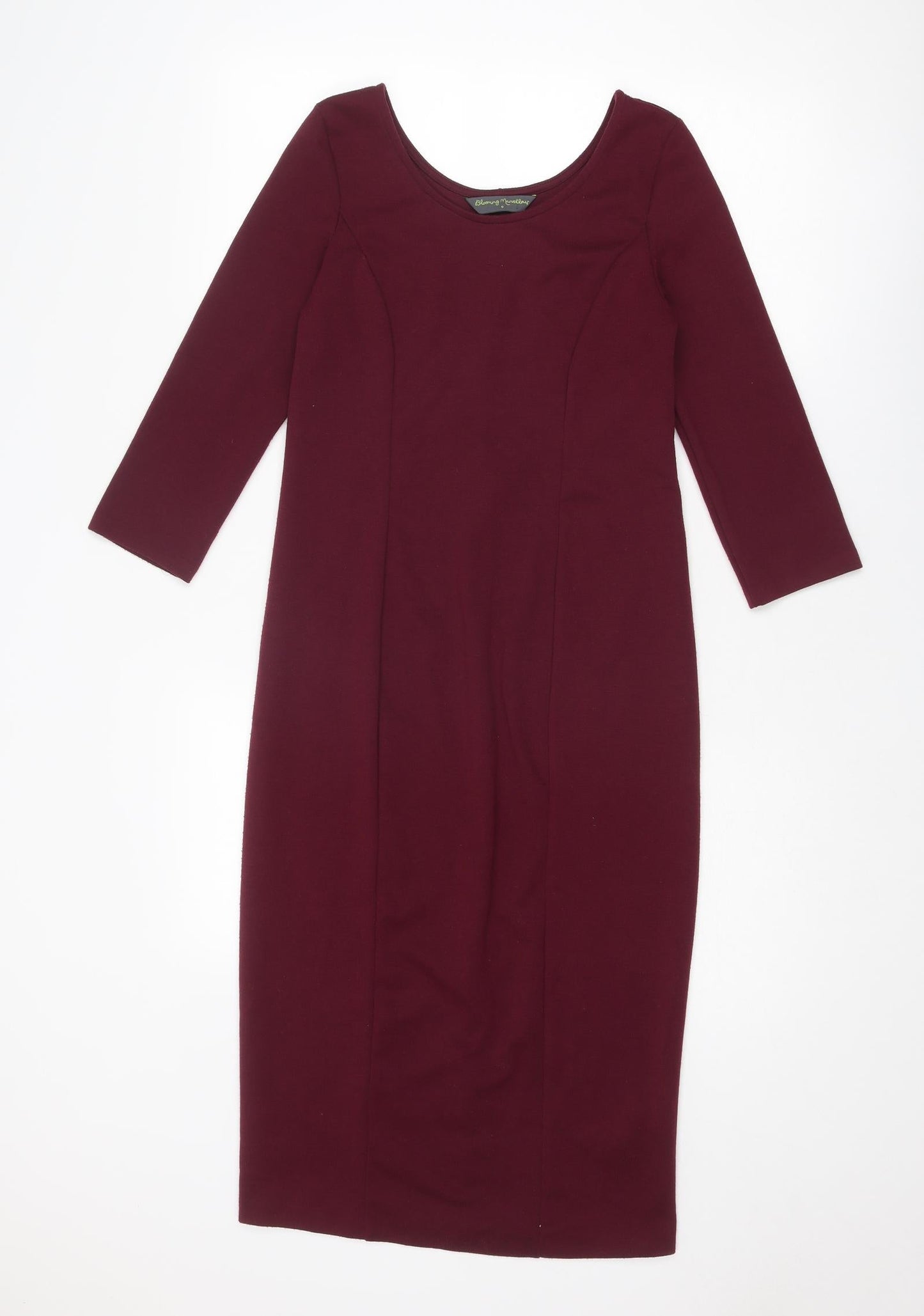 Blooming Marvellous Womens Purple Polyester Shift Size 8 Round Neck Pullover