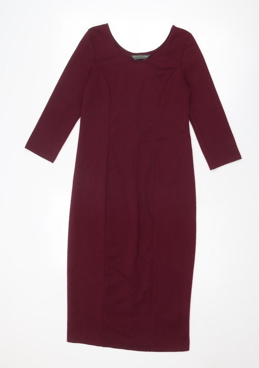 Blooming Marvellous Womens Purple Polyester Shift Size 8 Round Neck Pullover