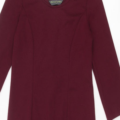 Blooming Marvellous Womens Purple Polyester Shift Size 8 Round Neck Pullover