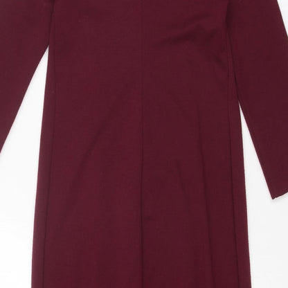 Blooming Marvellous Womens Purple Polyester Shift Size 8 Round Neck Pullover