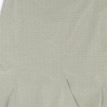 Klass Womens Beige Polyester Trumpet Skirt Size 16 Zip