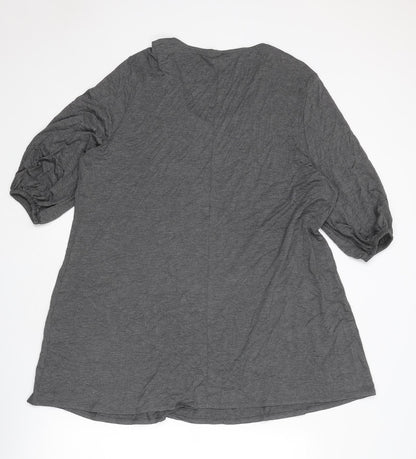 Capsule Womens Grey Viscose A-Line Size 20 Round Neck Pullover