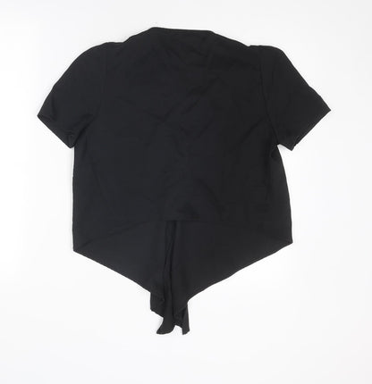 Womens UK Size M Zara Black Basic Blouse