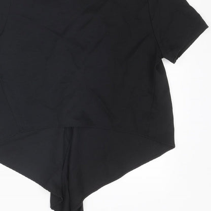 Womens UK Size M Zara Black Basic Blouse