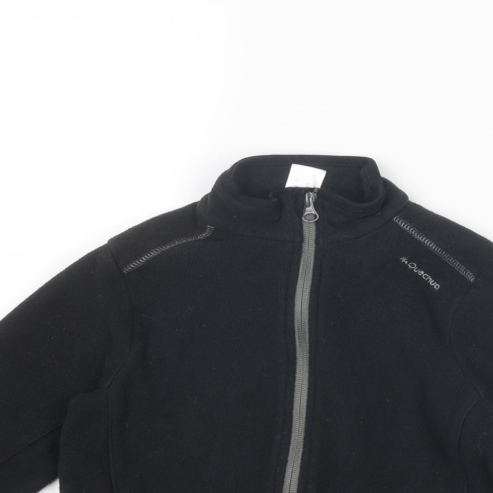 Quechua Boys Black Jacket Size 8 Years Zip